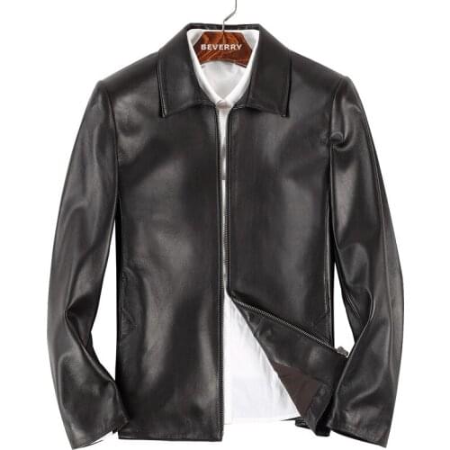 Genuine Leather Jacket Men 2020 Spring Autumn Real Sheepskin Coat Korean Mens Leather Jackets Veste Cuir Homme KJ1967