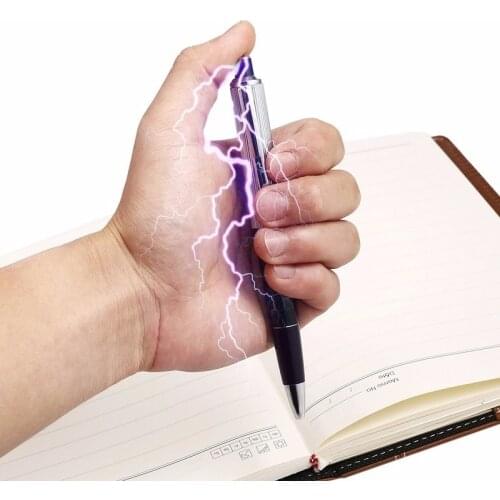 New Funny Novelty Metal Pen Electric Shocking Toy Utility Gadget Gag Joke Funny Trick Prank Best Gift for Friends