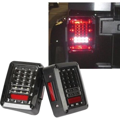 One Pair LED Reverse Brake Tail Lights With European Standard Plugs Car Light Replacement Light For Jeep Wrangler