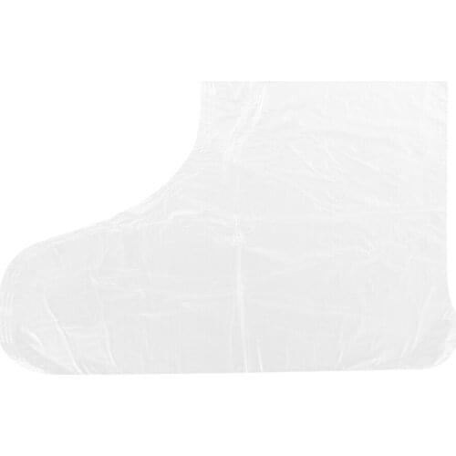 Supvox 100pcs Disposable Foot Covers One-off Foot Cover Transparent Film Foot Protectors for Pedicure