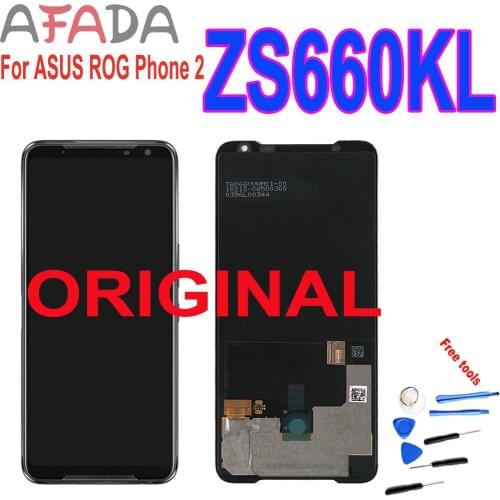 In Stock Original New For 6.59" ASUS ROG Phone 2 Phone2 PhoneⅡ ZS660KL AMOLED LCD Display Screen+Touch Panel Digitizer Assembly