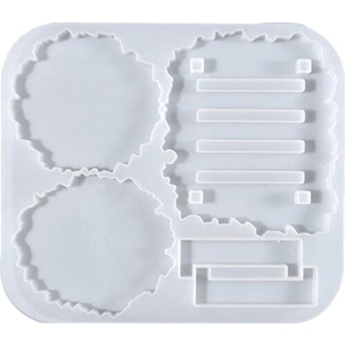 M2EA Diy Crystal Tea Tray Mold Flower-shaped Epoxy Resin Storage Rack Mold Suitable for Home Decoration Table Wine Tray