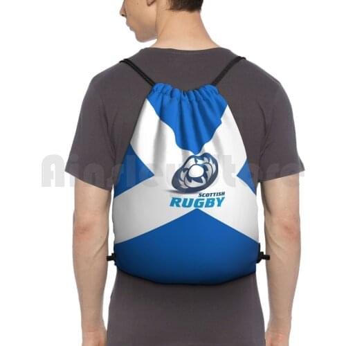 Scotland Rugby Backpack Drawstring Bags Gym Bag Waterproof Scotland Rugby Rugby Scotland Rugby Scotland Rugby Team
