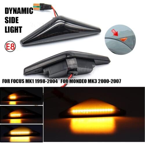 For Ford Focus MK1 1998-2004 Mondeo MK3 2000-2007 LED Blinker Dynamic Turn Signal Light Side Marker Sequential Lamp Indicator