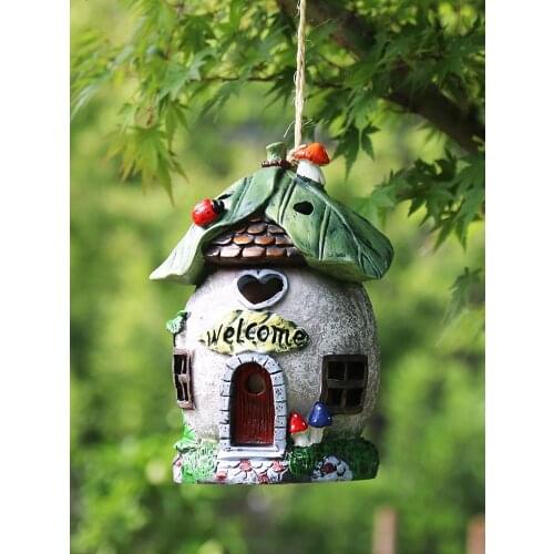 Decoration Courtyard Balcony Creative Decoration Solar Light Outdoor Pendant Small House Light Landscape Resin Strange Lamp