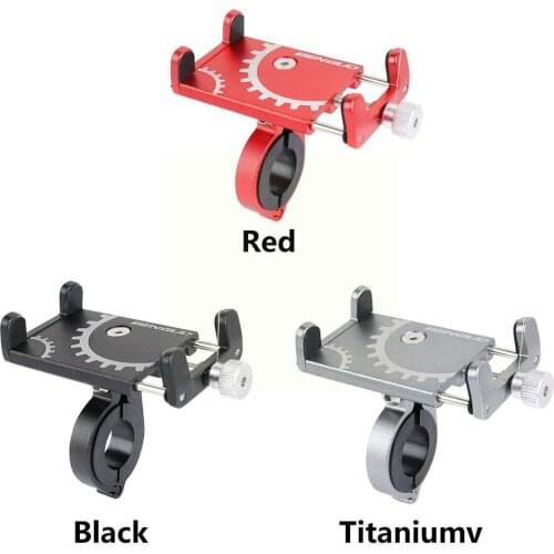 Universal Buckle Pull Nonslip Cellphone GPS Handlebar Holder Bike Aluminum Bicycle Mobile Stand U5V1 Phone Bracket Motorcy Y0G6