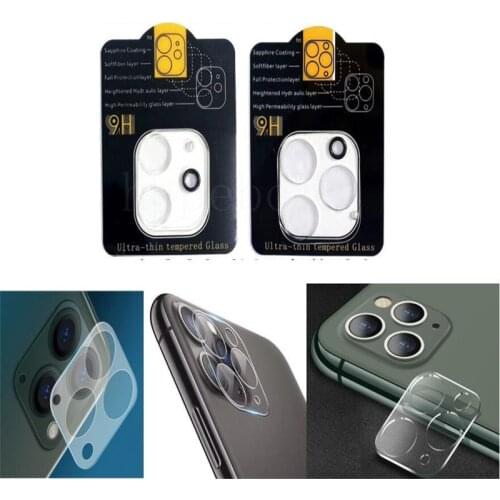 50PCS For IPHONE 12 pro max/11 Pro Max/5.8''/6.1''/6.5'' 3D Full Covered Clear Back Camera lens Tempered Glass screen protector