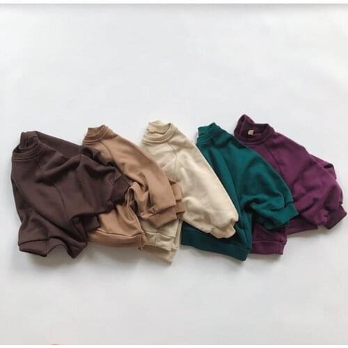 1-6Yrs Spring Baby Girls Boys T-shirt Children Childrens Autumn Loose Kids Baby Girls Boys Long Sleeve T-shirt