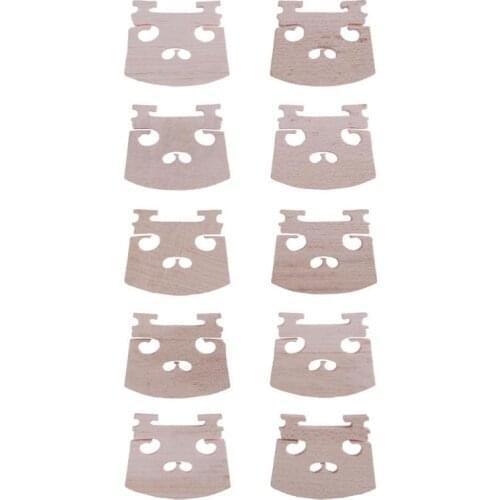 10pcs/set Maple Wood Violin Bridges Professional Maple Wood 4/4 3/4 Violin Bridges Violin Parts Stringed Instruments