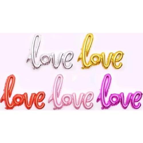 100pcs 40inch Romantic Letter Balloons Rose Gold LOVE Foil Balloons Wedding Decoration Ballons 108*64cm Free Shipping