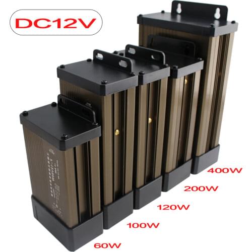 12V 24V Power Supply Rainproof Outdoor LED Driver AC 220V to DC 12V 24V Transformer 24 V 100W 500W Adapter Lighting Transformers