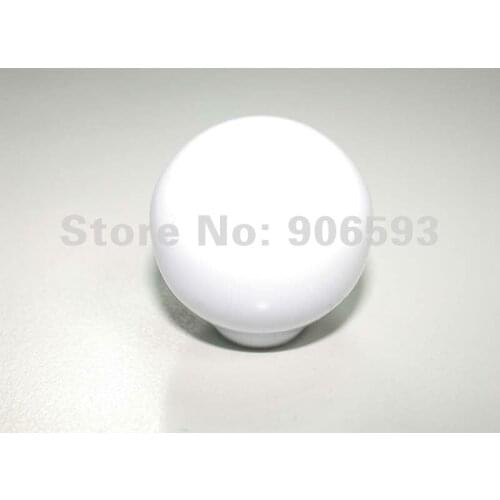 24pcs lot white circular shape ceramic knob