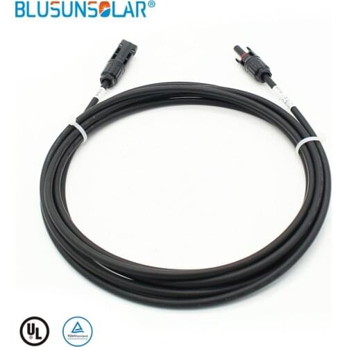 5 pcs /lot 5 Meters /16.40 Feet Solar Extension Cable 4MM2 with One Pair Connector Cable Harness Cable Assembly