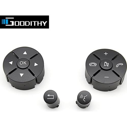 Car Interior accessories Steering Wheel Switch Control Button Trim Cover Kit For Mercedes-Benz W204 W212 C E GLK Class 2007-2013