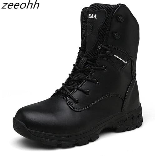 New Trend Outdoor Tactical Sport Mens Shoes Mens Waterproof Hiking Footwear Male Military Army Hunting Mountain Climbing Boots
