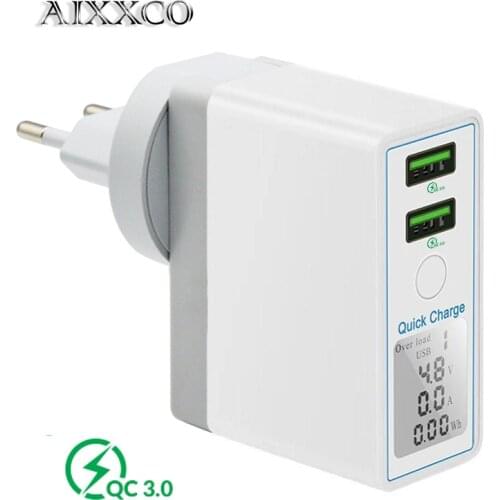 AIXXCO Quick Charge 3.0 36W USB Charger for iPhone X 8 Fast QC 3.0 Charger for Samsung Galaxy s9 s10 Xiaomi mi 8 9 USB Charger
