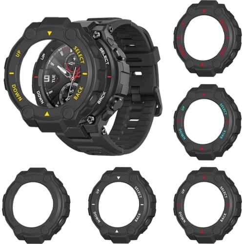 For Amazfit T-Rex Watch Case Soft TPU Protective Cover Shell Bumper Frame Protector for Huami Amazfit T-REX Bracelet Film