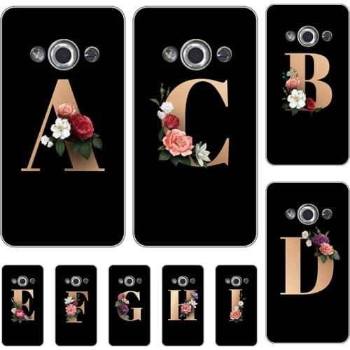 For Samsung Galaxy Xcover 3 G388F G389F 4.5" Case Cute Lovely Cartoon Pattern Flowers Black Letters Cover