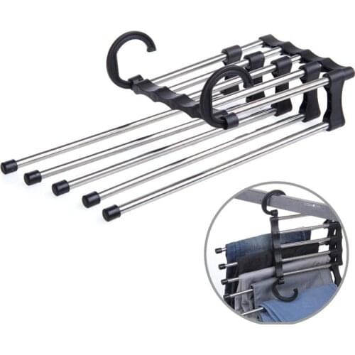 Tendedero Colgador De Ropa Perchas Para La Ropa Clothing Rack Stainless Steel Scarf Necktie Holder Hanger Closet Organizer#W