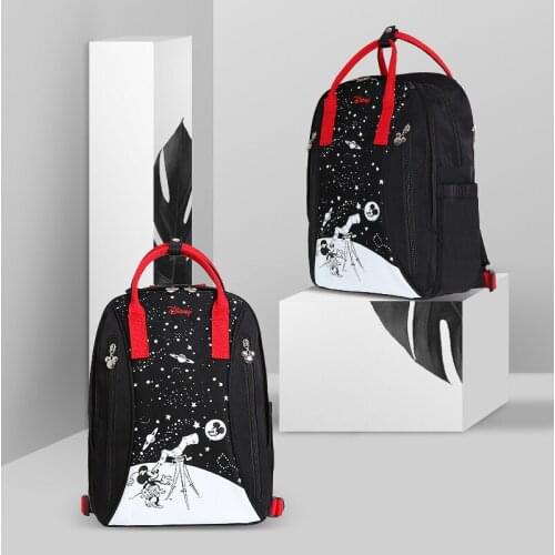 Disney Cute Waterproof Diaper Bags USB Bottle Feeding Travel Backpack Baby Bags For Mom Storage Bag Mummy Bags