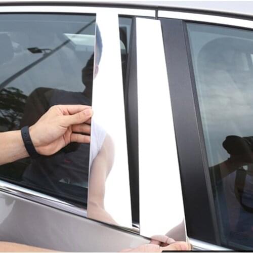 For BMW 7 Series F01 F02 G11 G12 2008-20 Aluminum alloy Car Door Window Center B Pillar Post Trim Cover Sticker Car Accessories