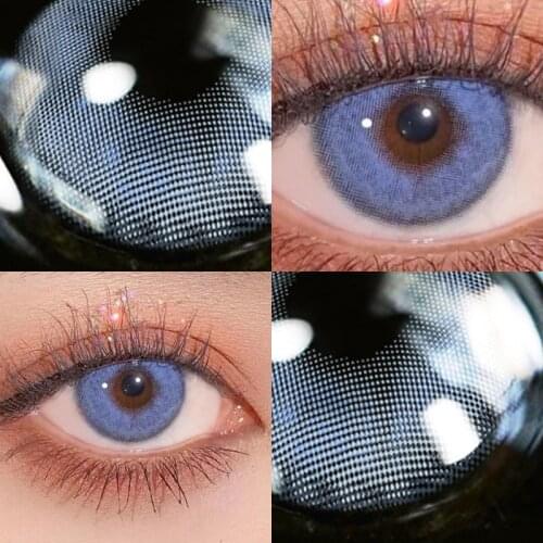 Kongshanji-1 Pair Eye Lenses Contact Color for Big Eye Cosmetic Contacts 365 Days Use Natural Color Lens four color Eyes Contact