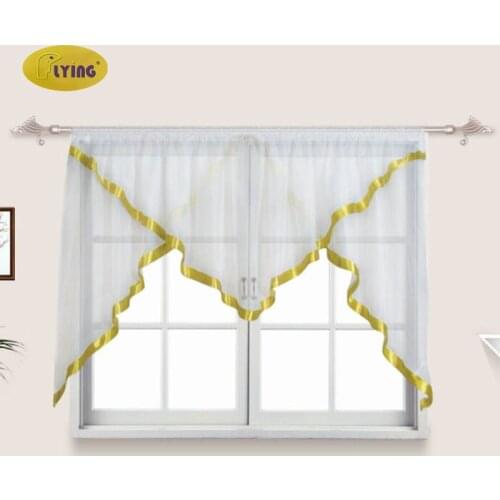 Flying White Sheer Kitchen Tulle Curtains for home window Perspective tulle for Blinds French Curtains Drapes Drop Shipping
