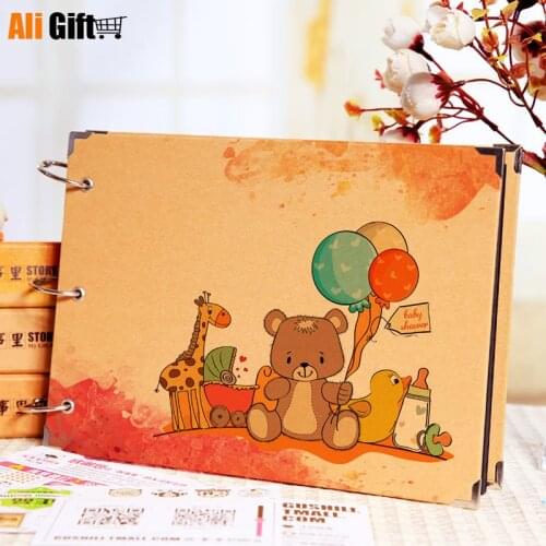 10-inch Kindergarten Growing Up Photo Album Black Card DIY Handmade Childrens 4-inch 5-inch Sticker Baby Souvenir Record Book