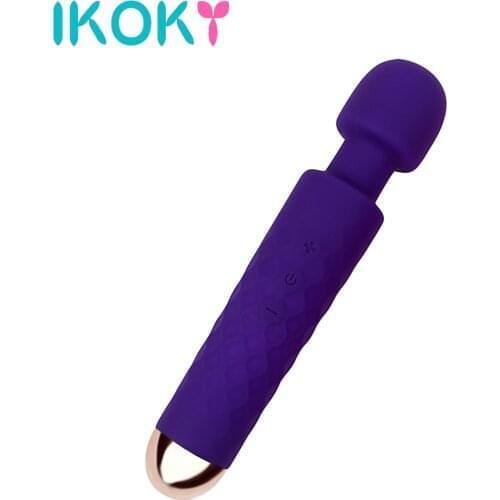 IKOKY Vibrators for Women Quiet Vibration AV Massager Rechargeable Dildo Vibrator Sex Toys for Woman USB Charging Adult Products