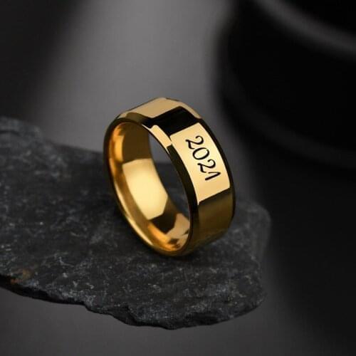 Customized Name Ring Stainless Steel Personalized Letter Lucky Numbers Nameplate Ring For Couple Women Jewelry Wedding Gifts