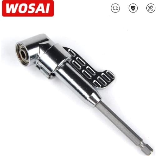 WOSAI 1/4" Magnetic Angle Bit Driver Adapter Screwdriver 360 Degree Adjustable Thumb Flange Off-Set Power Head Power Drill Drive