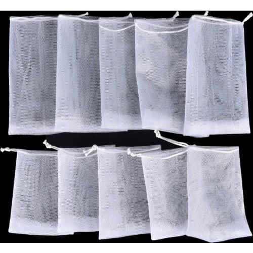 Soap Bag Foam Mesh Soaped Glove for Foaming Cleaning Bath Soap Net Bathroom Cleaning Gloves Mesh Bath Sponges 16cm/11cm 5pcs/lot