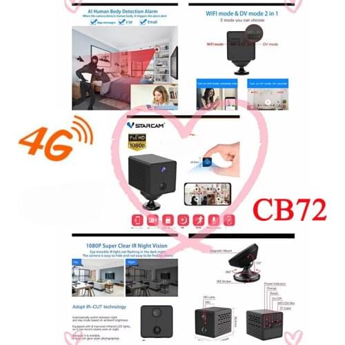 Vstarcam New 4G Wireless Mini Camera 1080P 4G IP Camera 2600mAh Battery Camera Wifi Camera IR Night Surveillance Security Camera