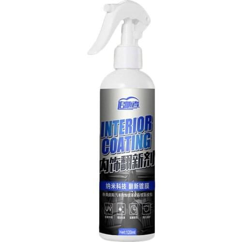 Car Polish Car Interior Decorative Wax Leather Glazing Waterborne Panel Coating Plastic Renovation Agent Liquid Glass 120ML