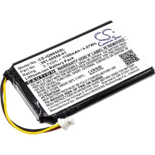 Premium Battery For Garmin 010-01211-01,Nuvi 65,Nuvi 65LM,Nuvi 65LM 6" 1100mAh / 4.07Wh