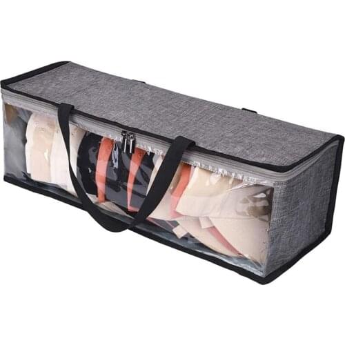 Hat Storage Clear Hat Organizer for Baseball caps Portable Baseball Cap Bag Holder Clear with Black Handles and Zipper Closure