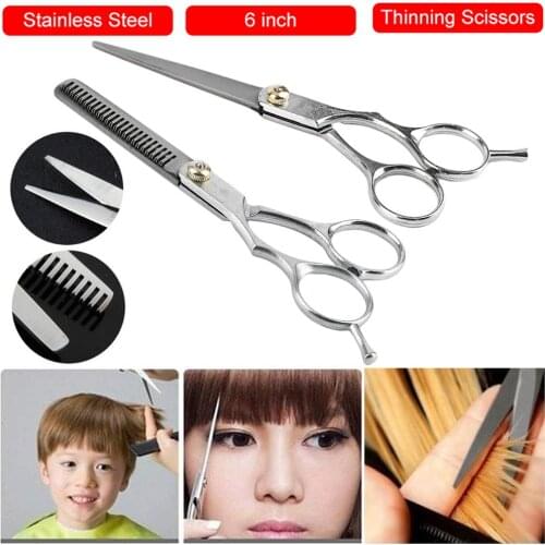 Salon Scissors Shears Clipper Hair Cut Barber Hairdressing Regular Cutting Scissor Thinning Scissor With Thumb Rest