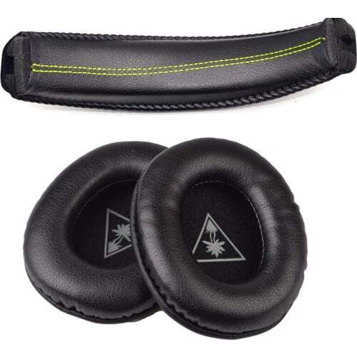 Replacement Headphone Earpads Headband for Turtle Beach Ear Pads Cushion for FORCE XO7 Recon 50 Force XO Seven Gaming Headphone