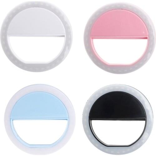 Selfie Portable LED Ring Fill Light Camera Photography Android Phone for Phone O30 dropship