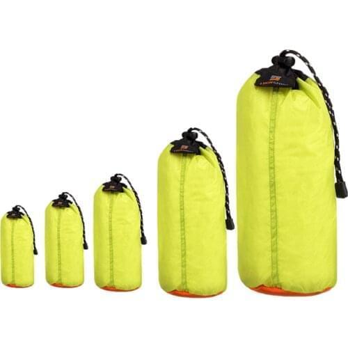 Drawstring Bag Ultra Light Waterproof 20D Nylon Silicon-coated Waterproof Drawstring Storage Stuff Sack Dry Bag for Hiking