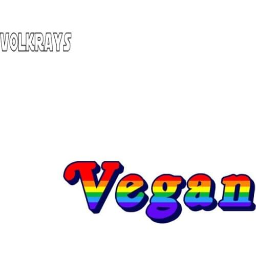 Volkrays Personality Car Sticker Gay Vegan Accessories Waterproof Cover Scratches Reflective Sunscreen Vinyl Decal,2cm*10cm