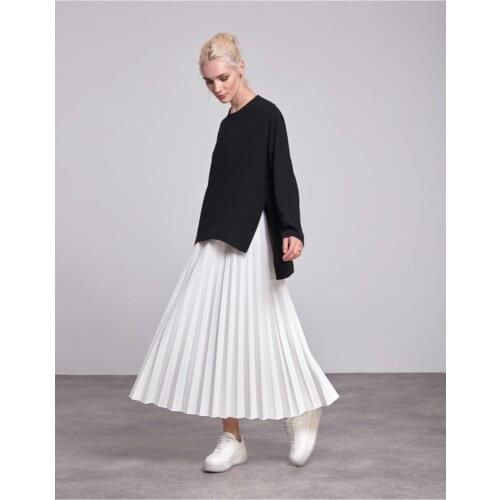 Womens White Piliseli Long Skirt Color: White Fabric: Polyester Seasons: Spring Summer Product Washing: 30 * c wash recommended