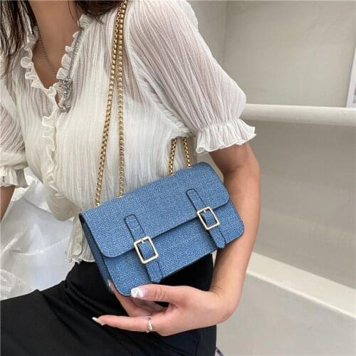 Ladies Fashion Crossbody Bags Luxury Shoulder Bag Chain Simple Underarm Messenger Bag for Women Flap Hasp Handbag Wallet Bolsas