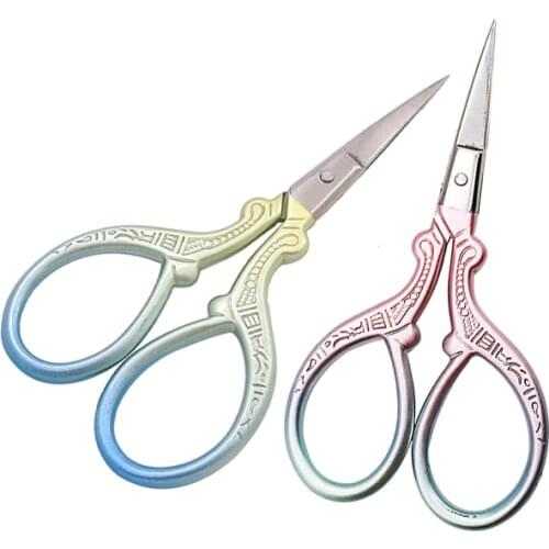 LMDZ 1Pcs Pretty Yarn Shear Mixed Color Tailor Small Scissors Cross Stitch Embroidery Sewing Tools Women Handcraft DIY Tool