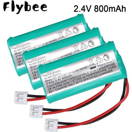 2/4/6/8/10PCS 2.4V 2*AAA 800mAh NI-MH Battery Cordless Phone Battery for Uniden BT-1011 BT-1018 BT101