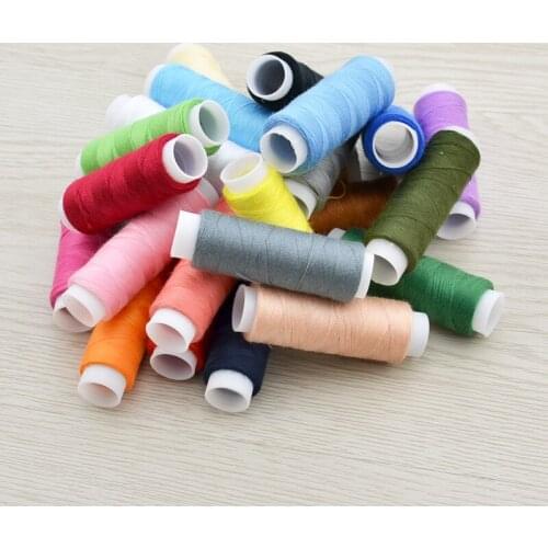 24 Colors Polyester Sewing Threads Embroidery Sewing Threads Cone for Sewing Machine Patchwork Threads Craft