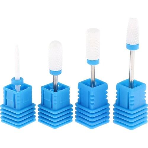 5 Pieces Fine Medium Coarse Electric Ceramic Nail Drill Bit Manicure Grinding Tool Cuticle Clean Dead Skin Gel Remover