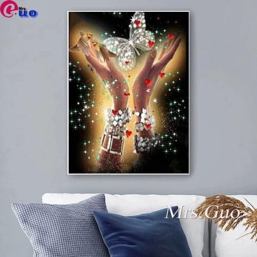 5D Diy Full Diamond Painting Cross Ctitch Kits Hand Butterfly Art Mosaic Embroidery Animal By Numbers New Year Gift Home Decor