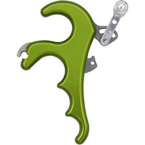 4 Fingers Compound Bow Release Aids Stainless Steel Powerful Hunting Grip Caliper Compound Bow Archery Target Accessory