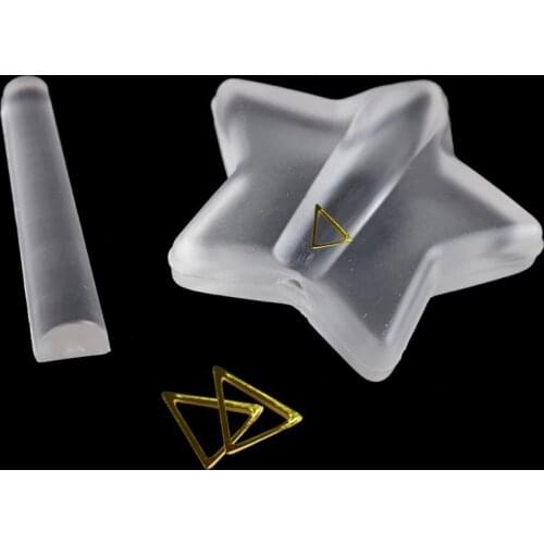 1pcs New Transparent Metal Press Nail Mould Star Heart Shape for Bend Carve Slice Model Tools Nail Art Accessory CH150